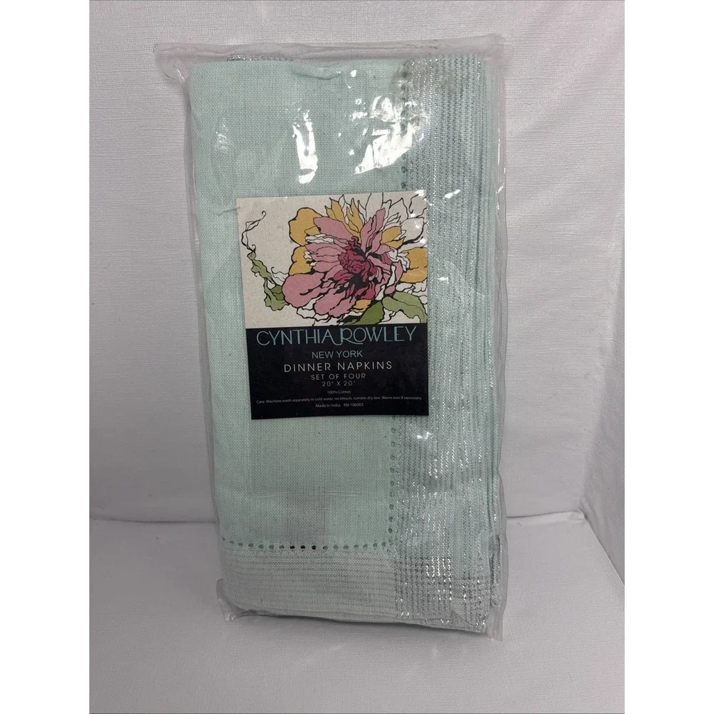 Cynthia Rowley New York Set of 4 Dinner Napkins